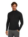 Icebreaker Underwear Long Sleeve Half-Zip 200 Oasis LS - Merino Wool, fitted - black Men's